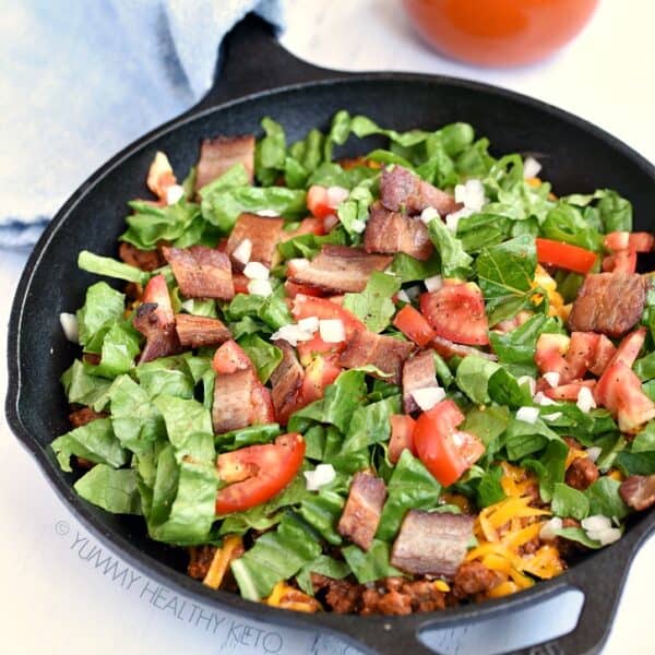 Bacon Cheeseburger Skillet Yummy Healthy Keto