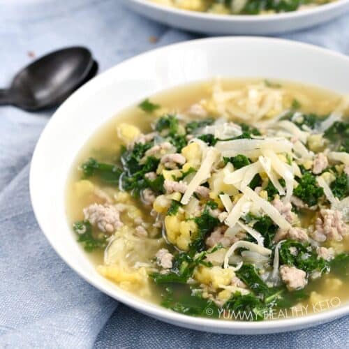 Sausage and Kale Soup Yummy Healthy Keto