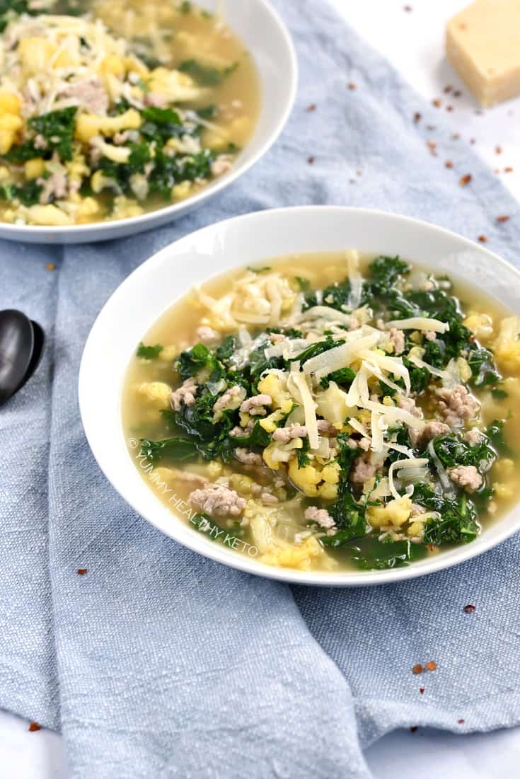 Sausage and Kale Soup Yummy Healthy Keto