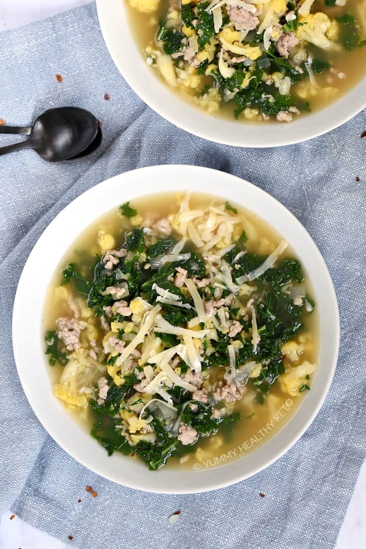 Sausage and Kale Soup Yummy Healthy Keto